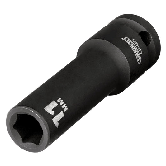 Draper Hi-TORQ Deep Impact Socket, 1/2" Sq. Dr., 11mm