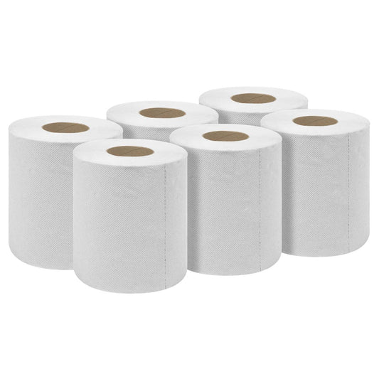 Sealey White Embossed 2-Ply Paper Roll 60m - Pack of 6 WHT60