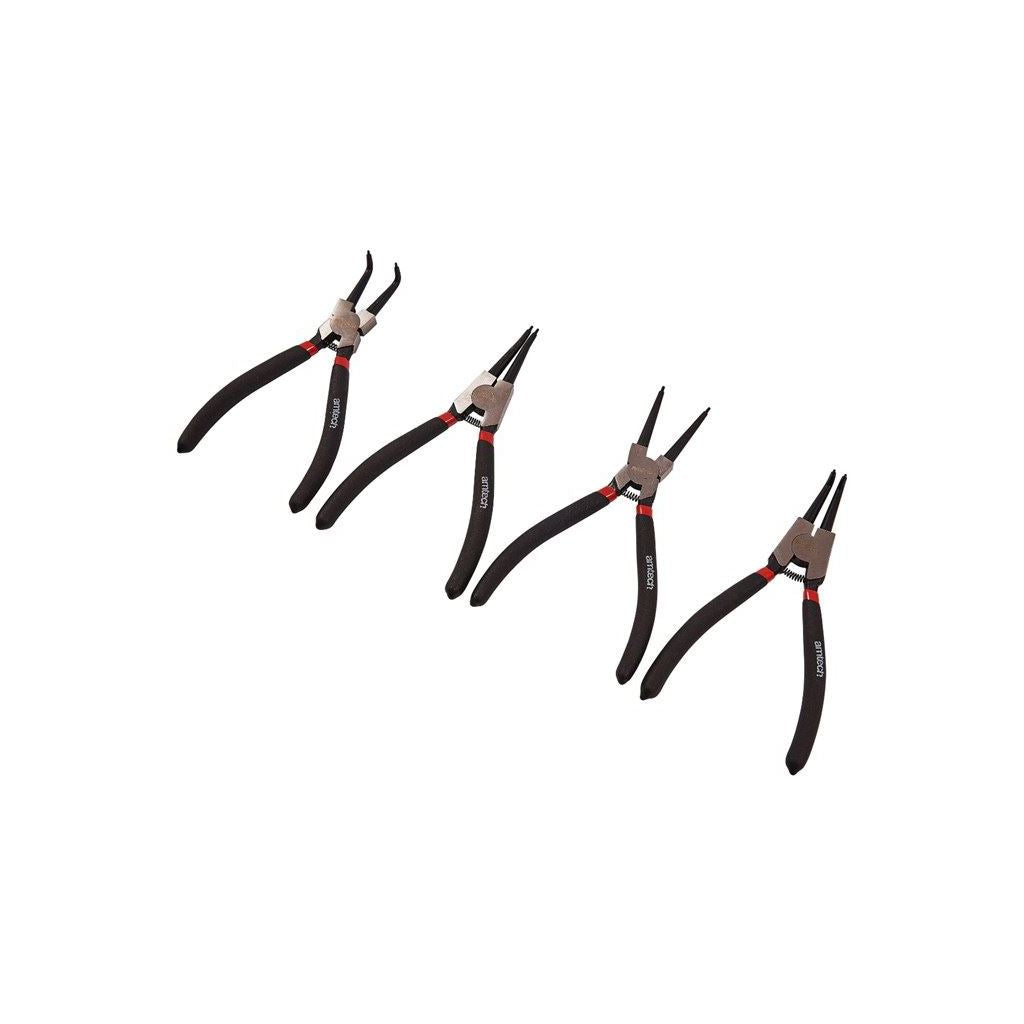 4 Piece 7 175mm Pro Circlip Plier Set Internal External Straight Bent Tips " - W5890