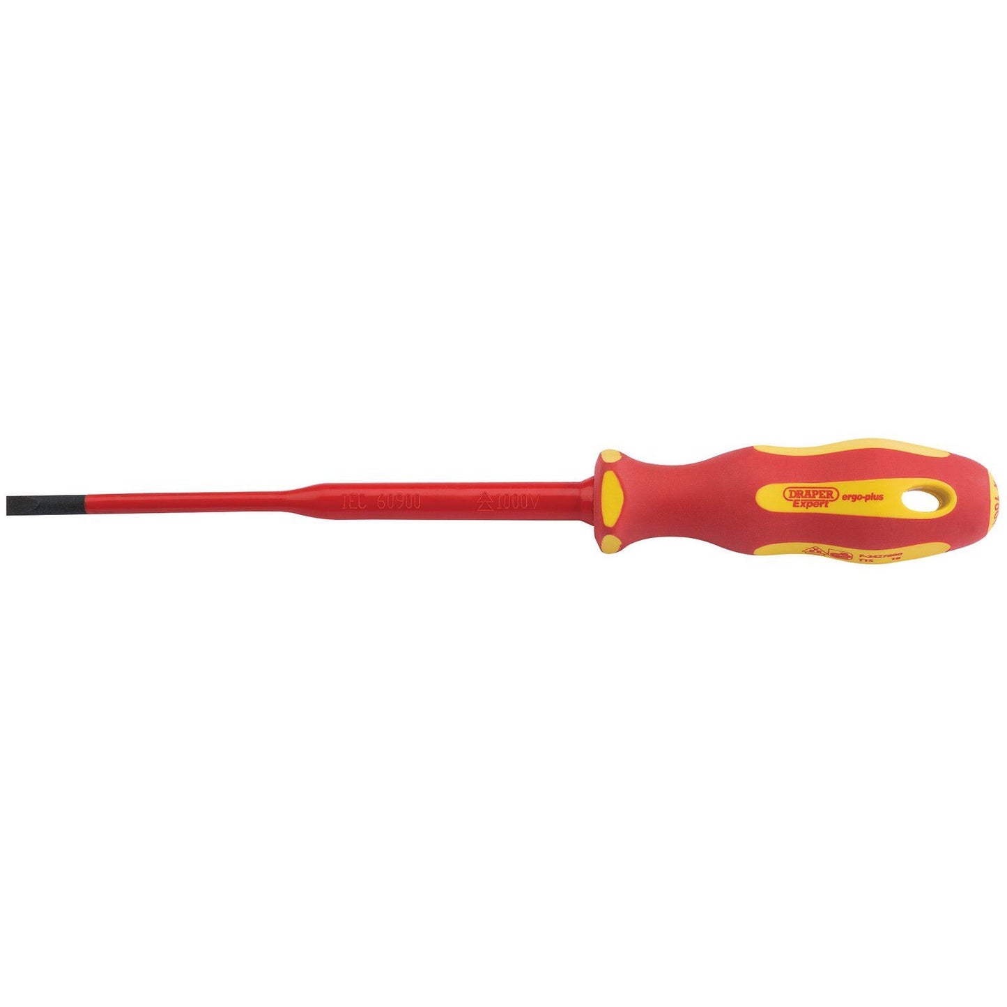 Draper Ergo Plus Slimline Plain Slot VDE Screwdriver (3.5mm x 100mm) - 02159