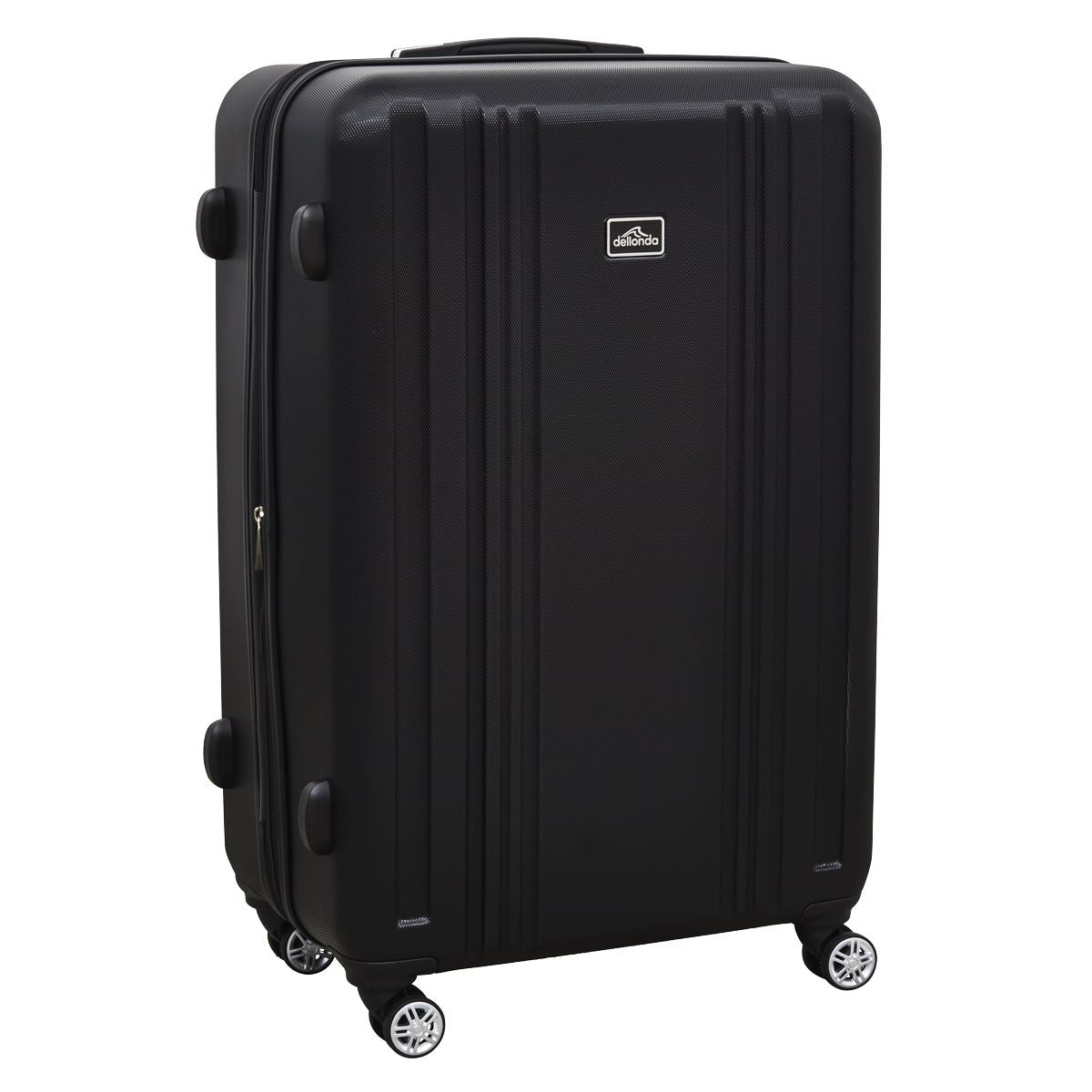 Dellonda 3-Piece Lightweight Luggage Suitcase Trolley Set ABS TSA Lock Black - DL11 DL11