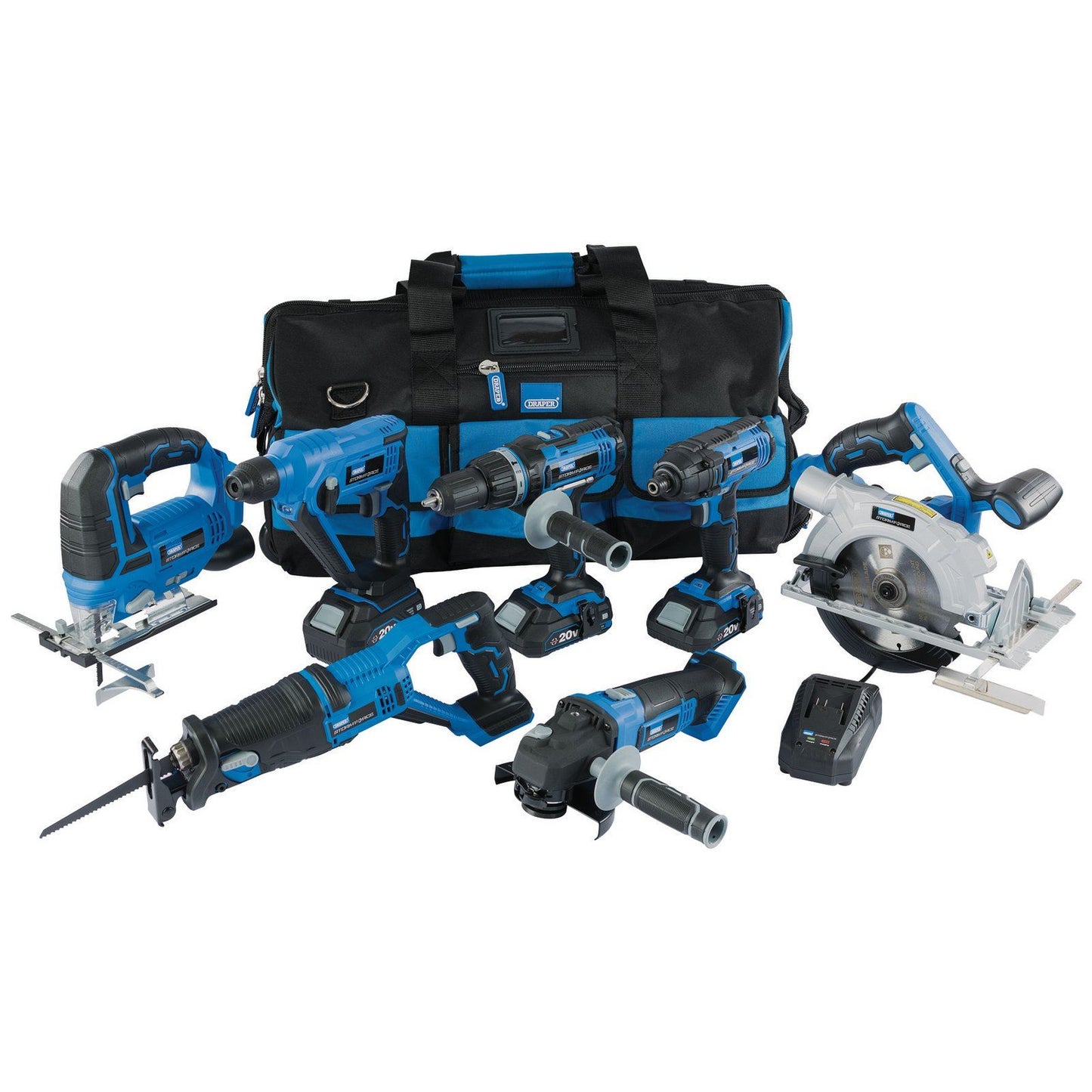 Draper Storm Force 20v 7 Piece Cordless Power Tool Kit 07025