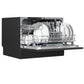 Baridi Compact Tabletop Dishwasher 6 Place Settings, 6 Programmes, 6.5L, Black