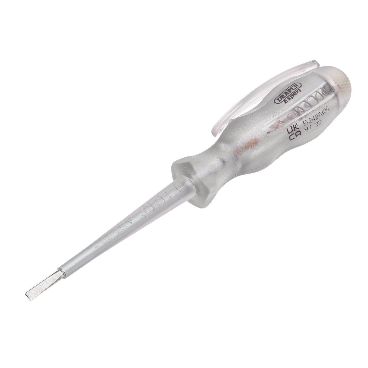 Draper Expert VDE Mains Tester Screwdriver, 105-250V AC, 140mm