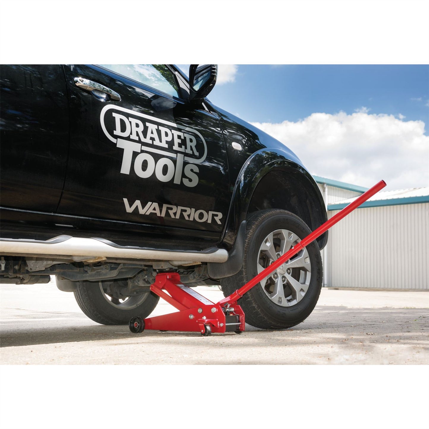 Draper TJ3HD/BR 3 tonne Red Heavy Duty Garage Trolley Jack - 60977