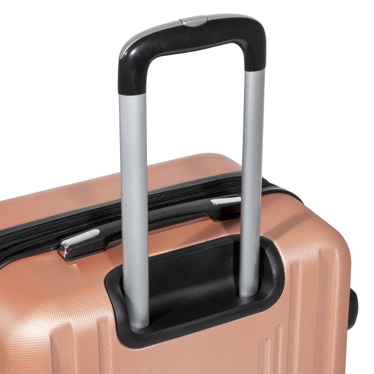 Dellonda 3-Piece Lightweight ABS Luggage Set with Integrated TSA Approved Combination Lock - Rose Gold - DL125 DL125