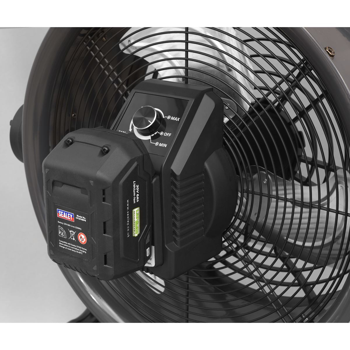 Sealey 2-in-1 Cordless/Corded High Velocity Drum Fan 16" 230V/20V SV20 Series HVD16C