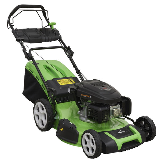 Dellonda Self Propelled Petrol Lawnmower Grass Cutter with Height Adjustment & Grass Bag 171cc 20"/51cm 4-Stroke Engine DG102