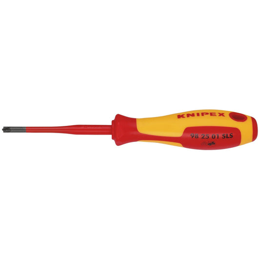 KNIPEX 98 25 01 SLS VDE Insulated Plus/Minus Pozidriv Screwdriver, PZ/S1 x 80mm