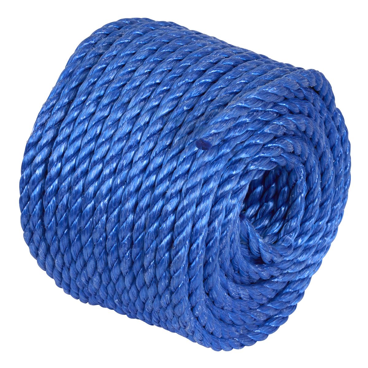 Sealey 8mm x 30m Polypropylene Split Film Twisted Rope, Blue PR830