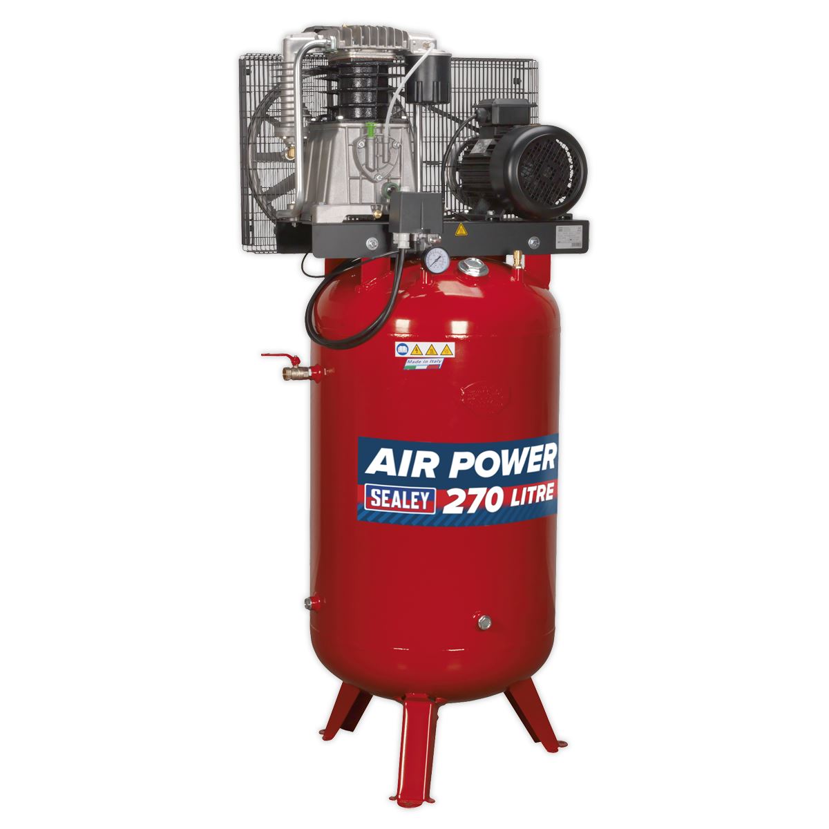 Sealey Air Compressor 270L Vertical Belt Drive 7.5hp 3ph 2-Stage SACV52775B