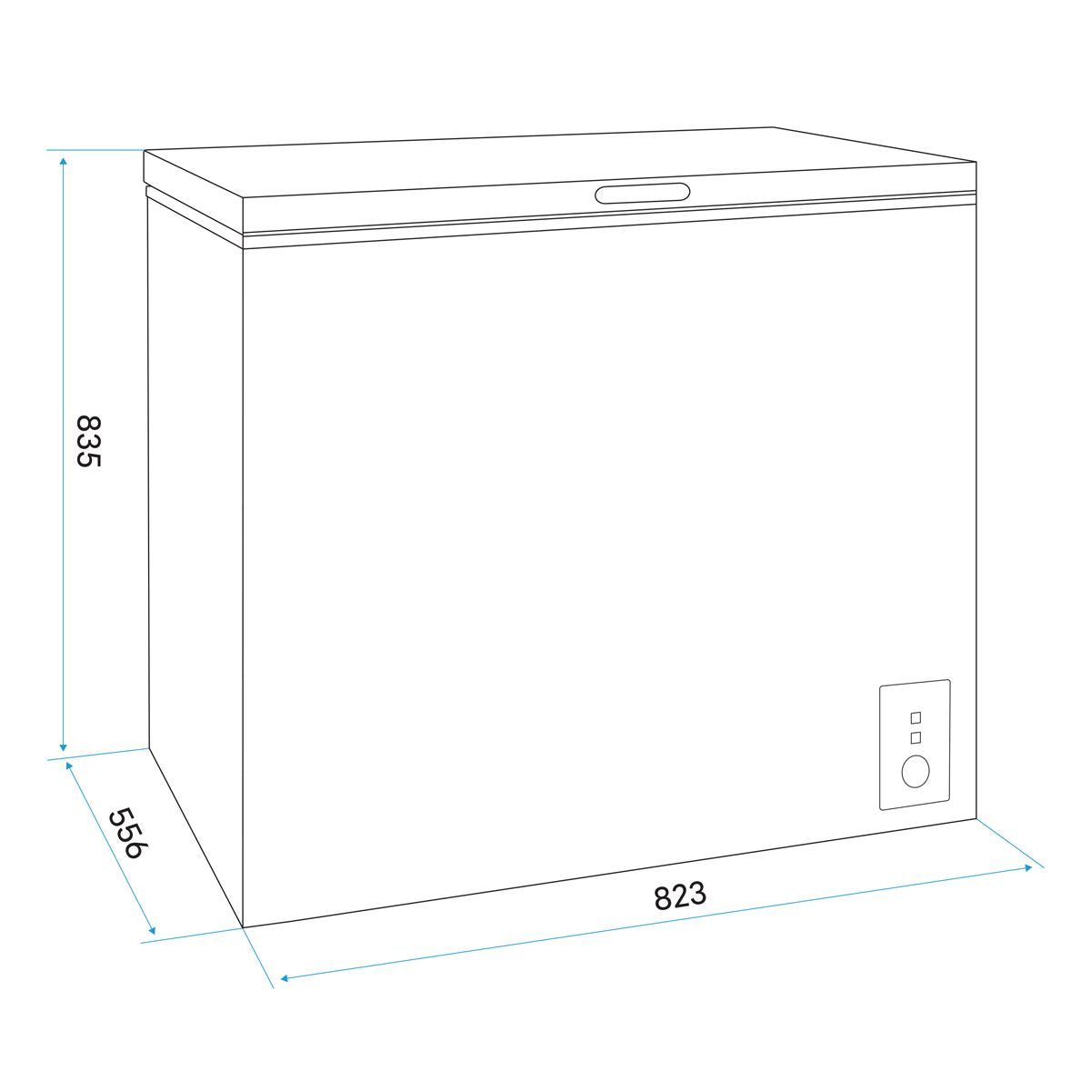 Sealey Baridi Freestanding Chest Freezer, 199L Capacity, Garages and Outbuilding Safe, -12 to -24�C Adjustable Thermostat with Refrigeration Mode, Black DH151