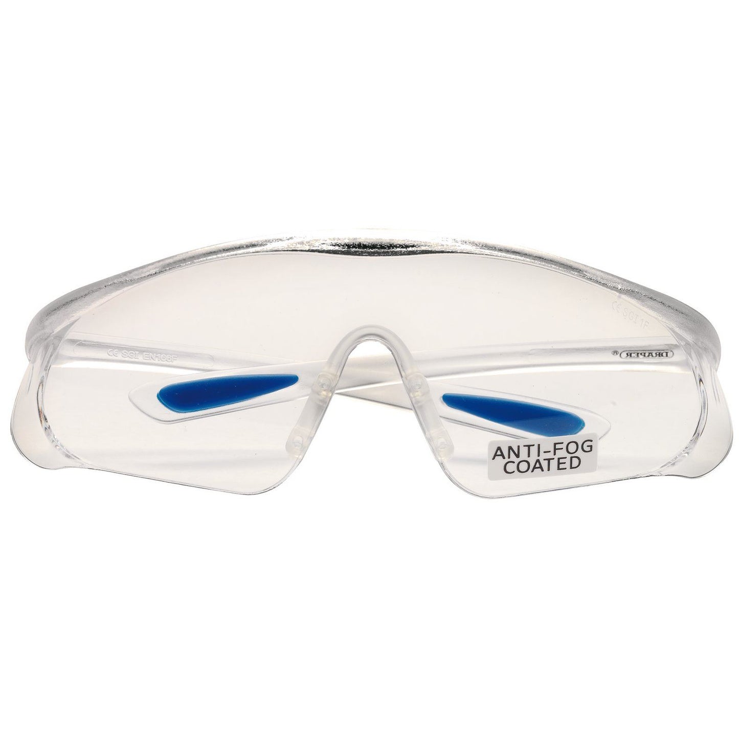 Draper 02931 Clear Anti-Mist Glasses Conforms to EN166, EN170, EN172