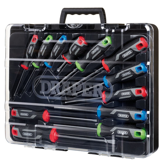 Draper Soft Grip Screwdriver Set (12 Piece)