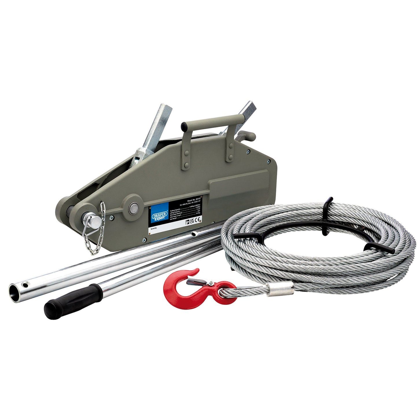 Draper Expert Wire Rope Puller, 1600kg