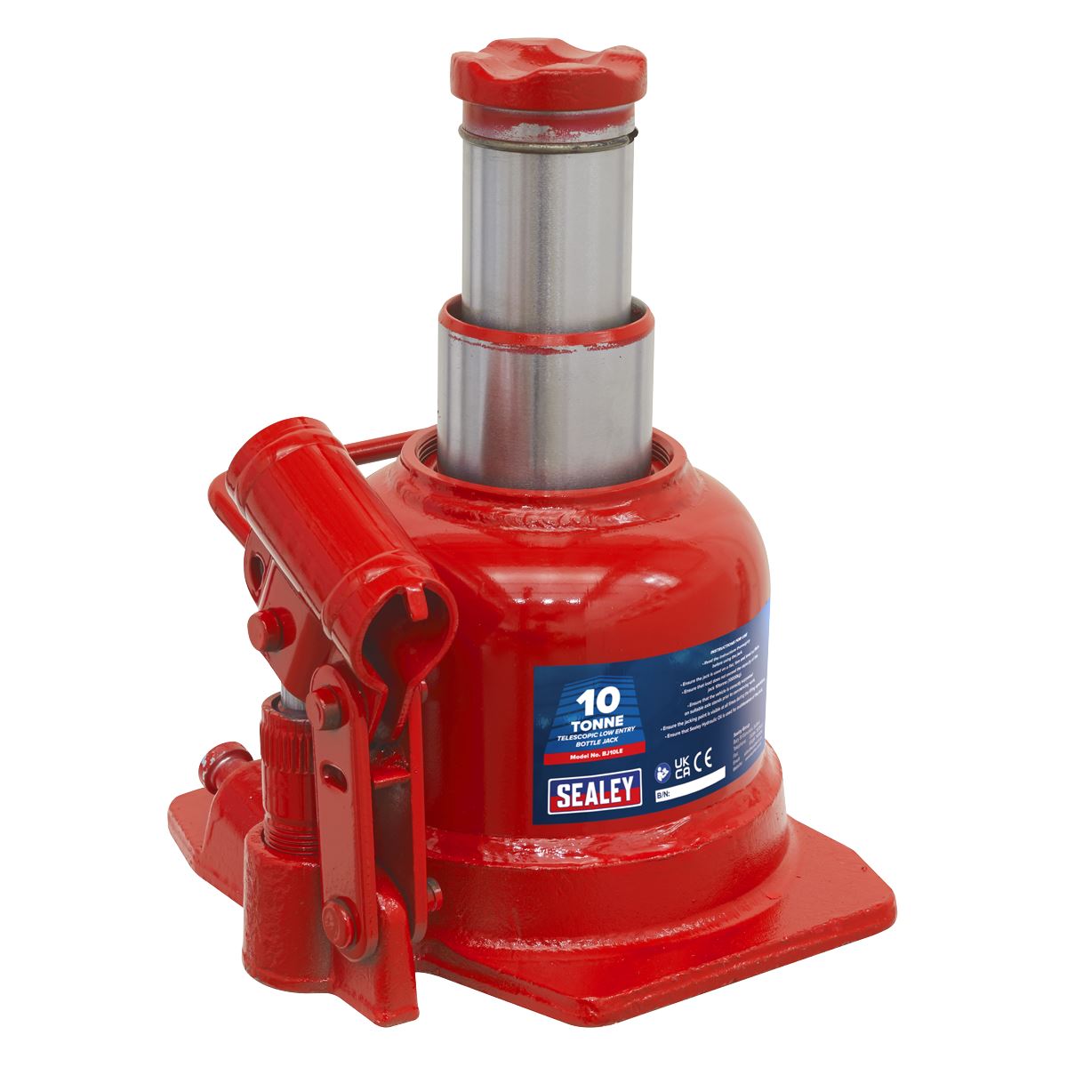 Sealey Bottle Jack 10 tonne Low Entry Telescopic BJ10LE