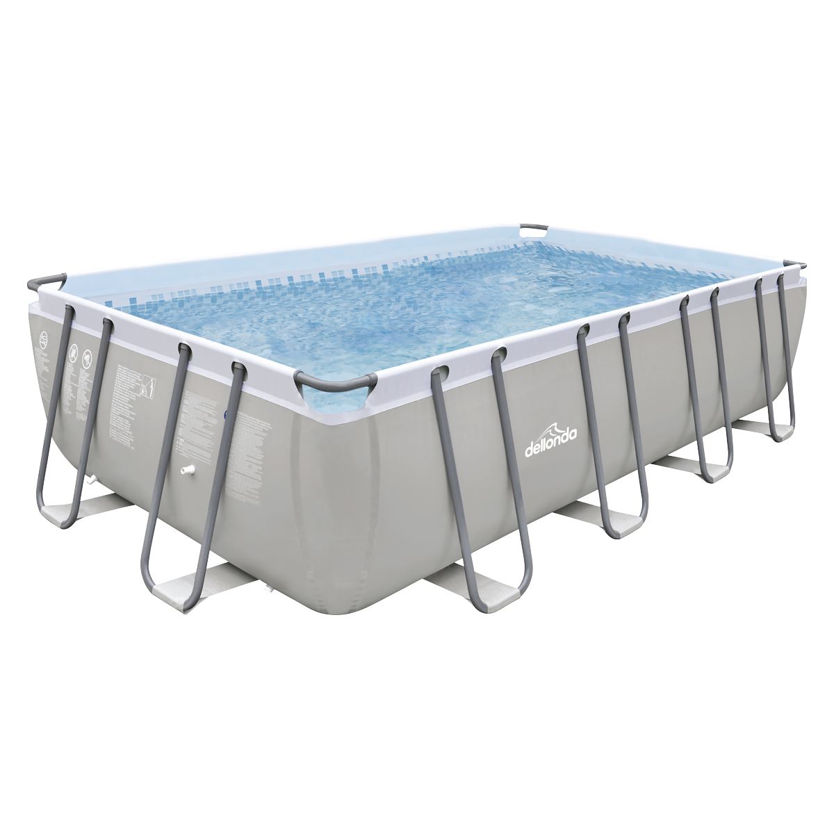 Sealey Dellonda 18ft Deluxe Steel Frame Swimming Pool, Rectangular with Filter Pump DL22