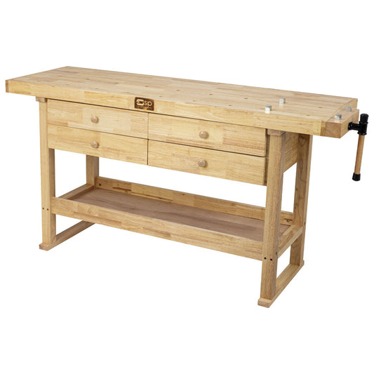 SIP Industrial Professional Hardwood 4-Drawer Workbench