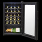 Baridi 24 Bottle Wine Cooler Fridge, Digital Touch Screen Controls, Black