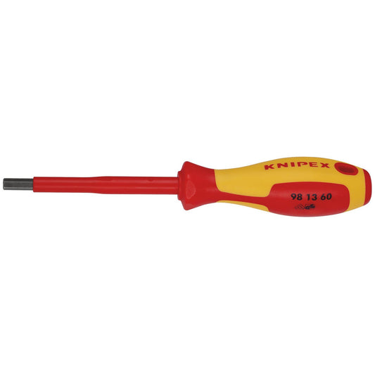 KNIPEX 98 13 60 VDE Insulated Hexagon Screwdriver, 6.0 x 75mm