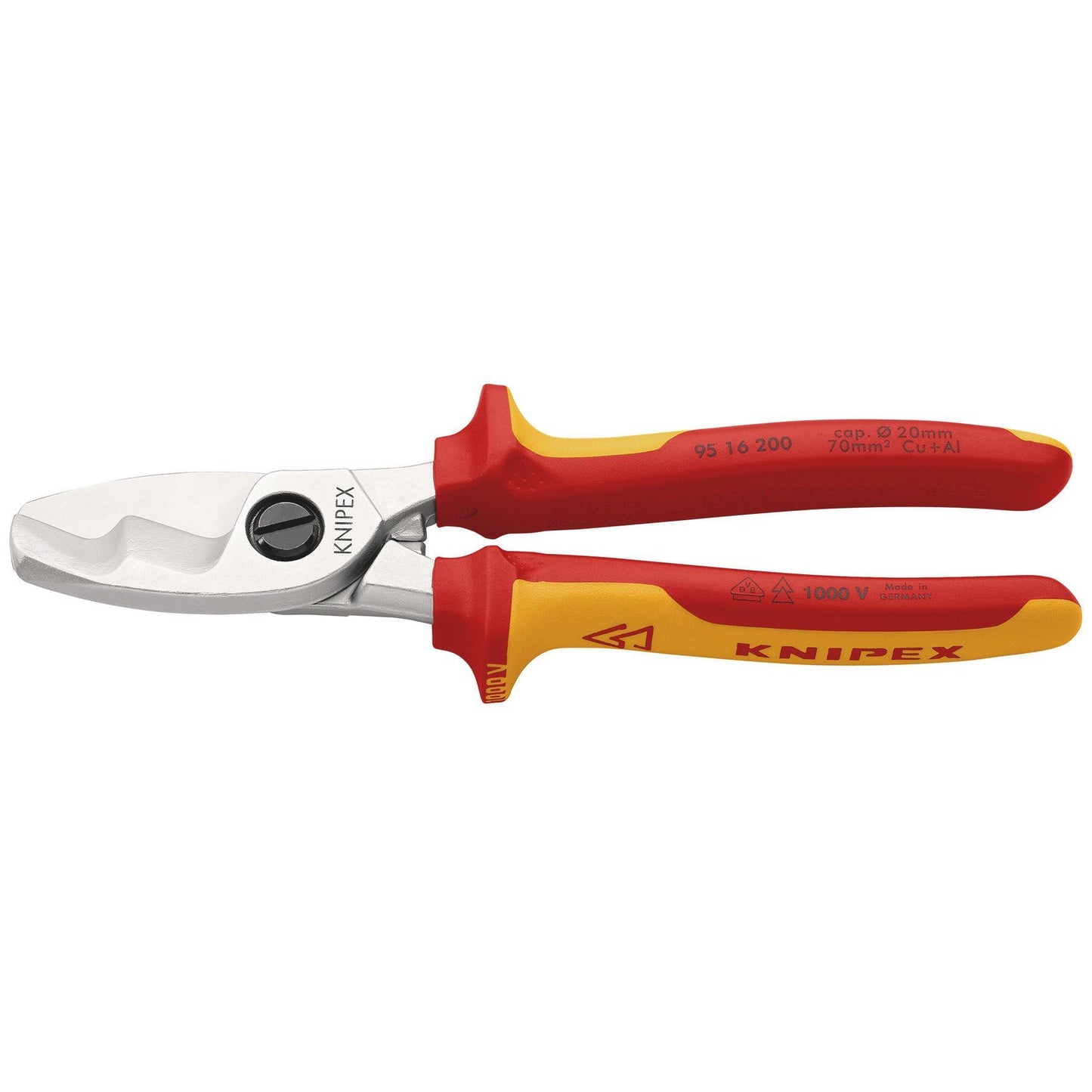 KNIPEX 95 16 200 SB VDE Insulated Cable Shears, 200mm