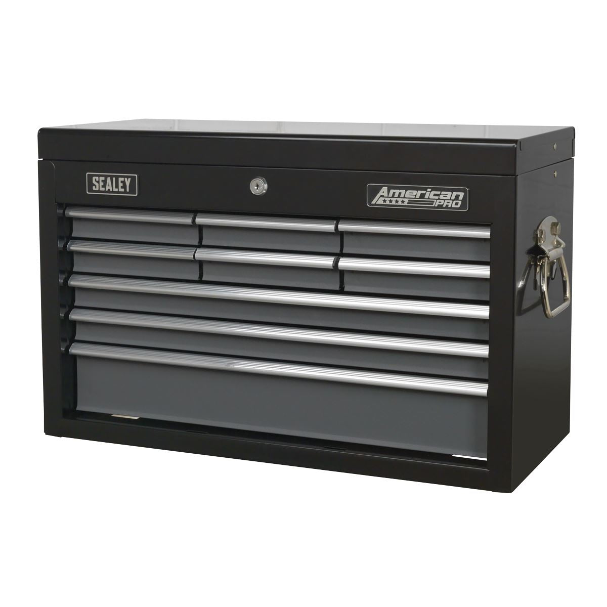 Sealey Topchest 9 Drawer with Ball Bearing Slides - Black/Grey AP2509B