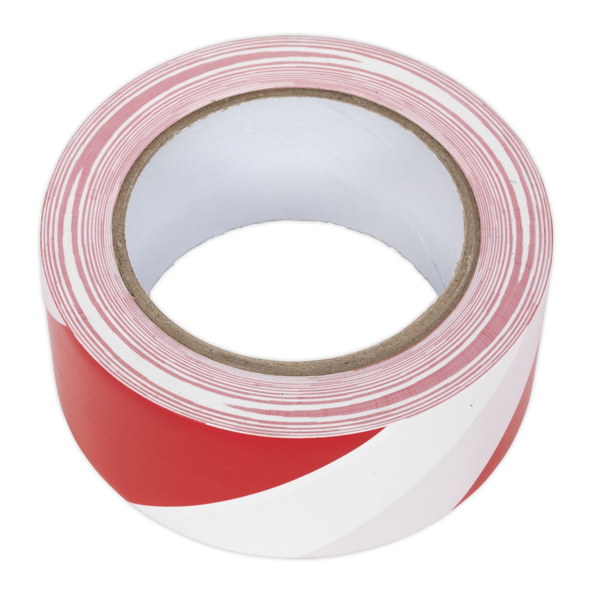 Sealey Hazard Warning Tape 50mm x 33mtr Red/White HWTRW