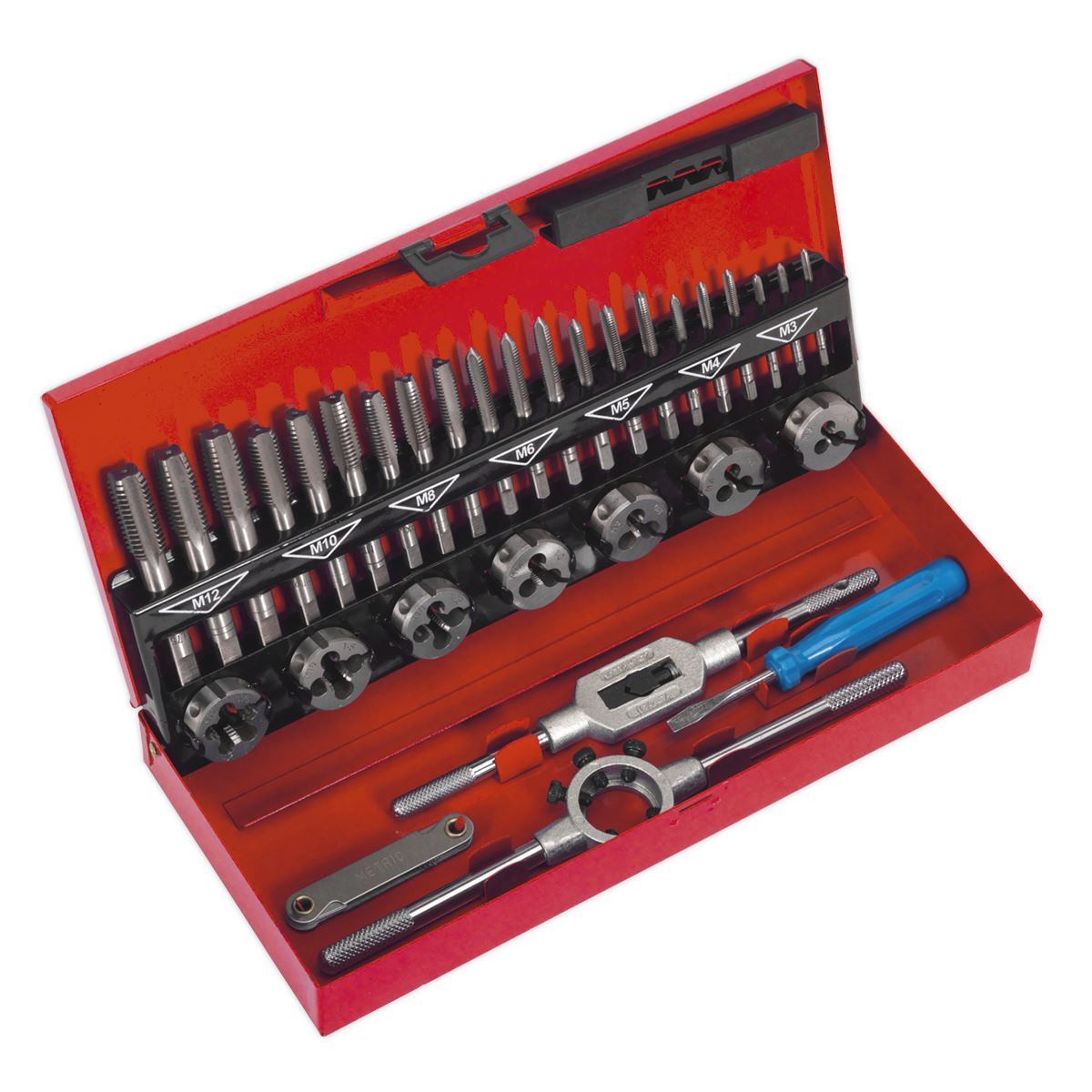 Sealey Tap & Die Set 32pc Split Dies - Metric AK3015