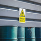 Worksafe Warning Safety Sign - Danger Waste Oil - Self-Adhesive Vinyl SS60V1