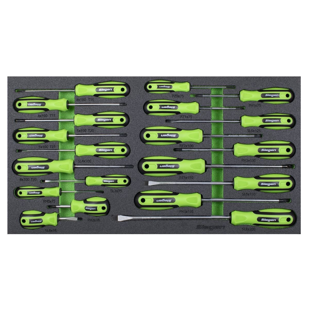 Sealey Siegen Tool Tray with Screwdriver Set 20pc S01276