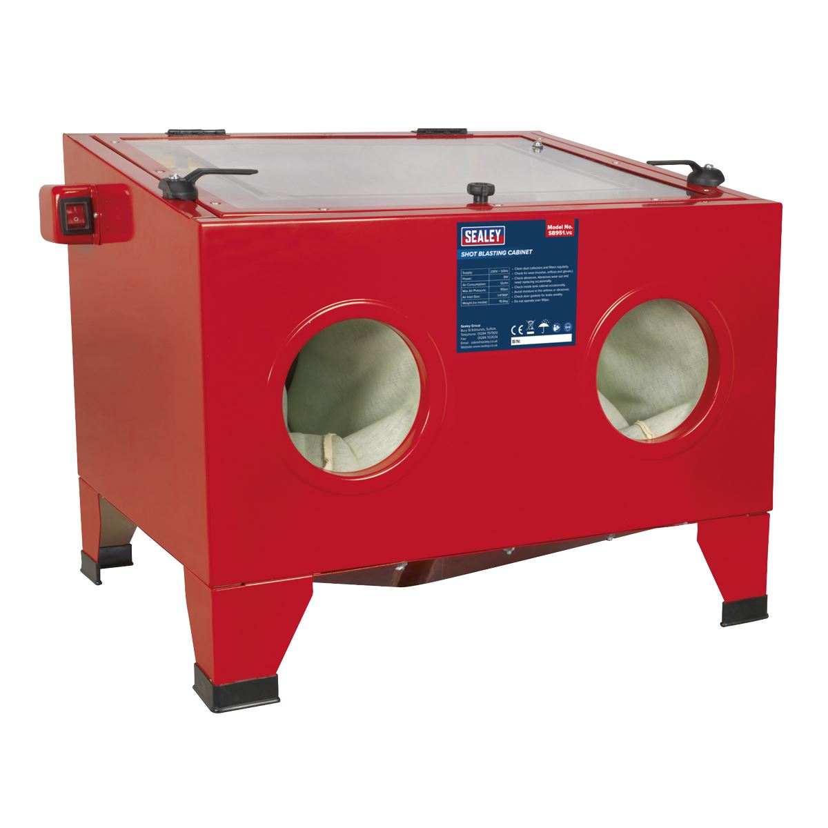 Sealey Shot Blast Cabinet with Gun 640 x 490 x 490mm SB951