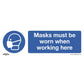 Worksafe Mandatory Safety Sign - Masks Must Be Worn - Rigid Plastic SS57P1