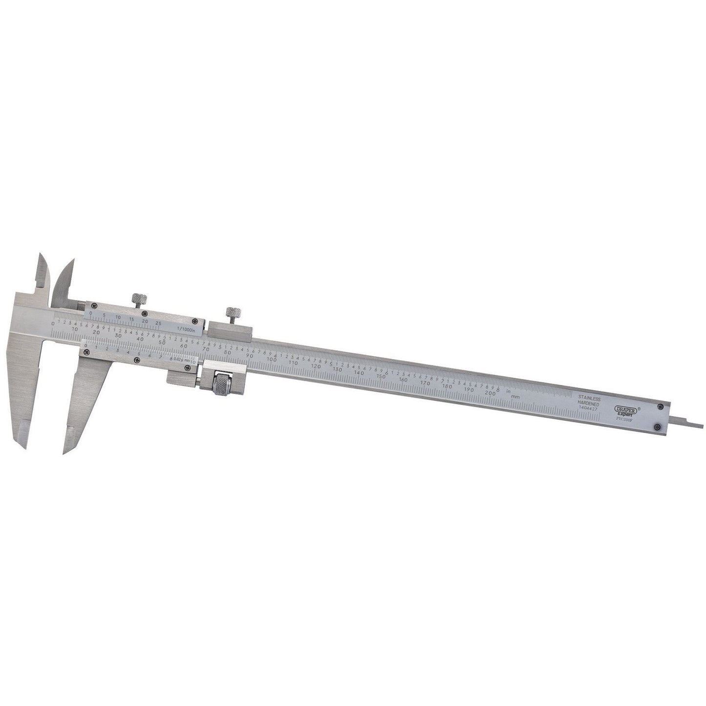 Draper 52379 Expert 0 - 200mm or 8" Vernier Caliper Gauge with Fine Adjustment