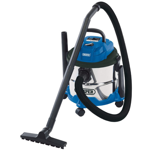 Draper 15L Wet and Dry Vacuum Cleaner with Stainless Steel Tank (1250W) - 20514