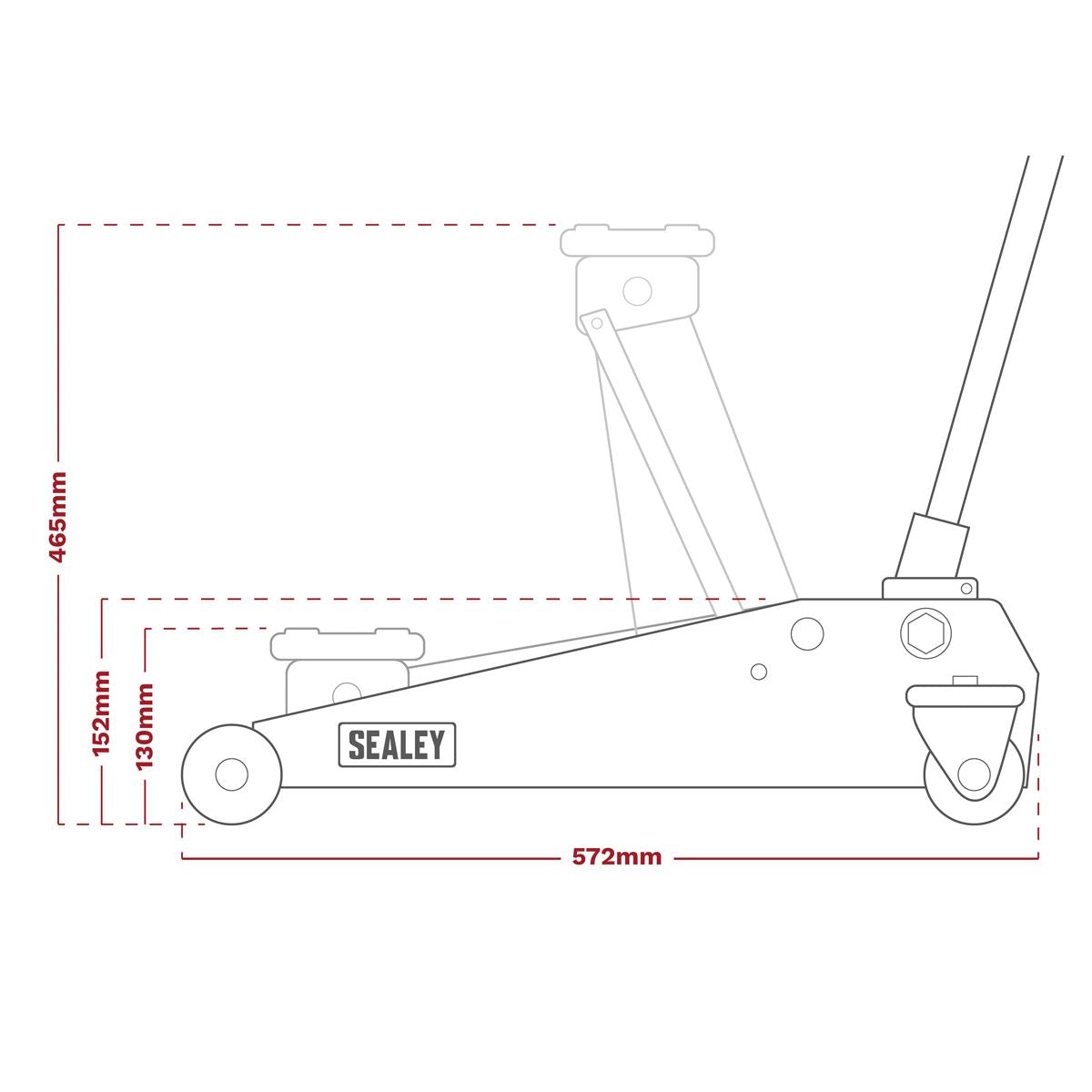 Sealey Trolley Jack 3 tonne Combo 3290CXCOMBO