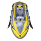 Dellonda Inflatable Two Person Kayak/Canoe Set with Pump, Carry Bag & 2 x Oars - Blue/Yellow/White DL155