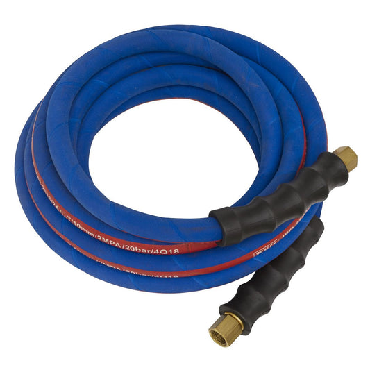 Sealey Air Hose 5m x 10mm with 1/4"BSP Unions Extra-Heavy-Duty AH5R/38