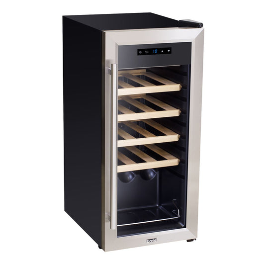 Sealey Baridi 18 Bottle Wine Fridge Cooler & Touch Control, LED Light, Stainless Steel DH29