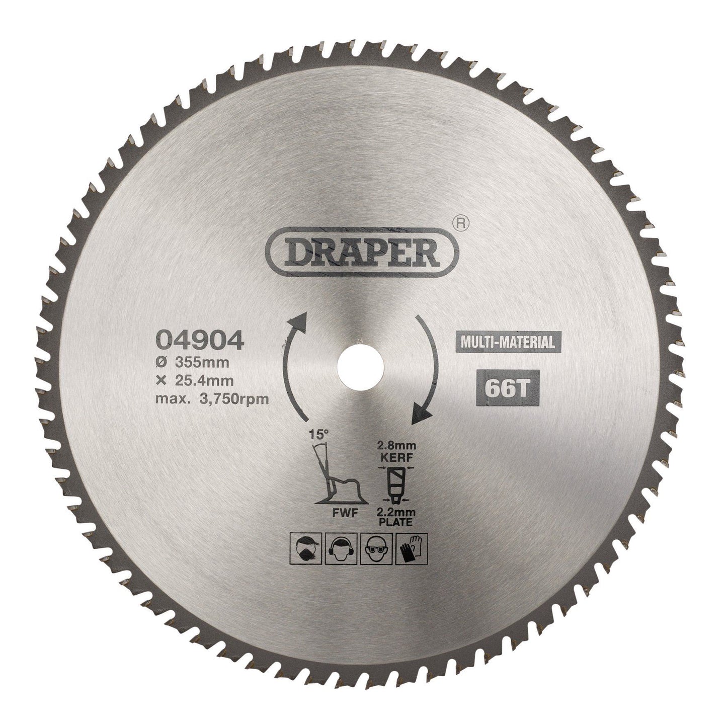 Draper Tct Saw Blade 355mm 66T Multi SBM9