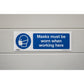 Worksafe Mandatory Safety Sign - Masks Must Be Worn - Rigid Plastic SS57P1