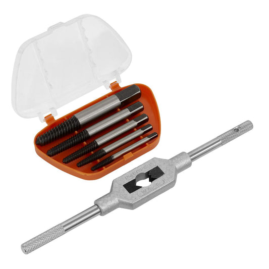 Sealey Screw Extractor Set with Wrench 6pc Helix Type AK721