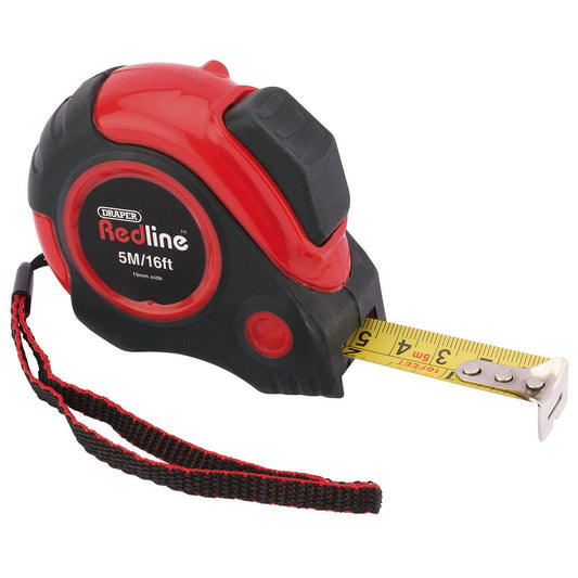 Draper Redline Measuring Tape Imperial & Metric 16ft / 5m 19mm - 69495