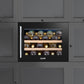 Sealey Baridi 60cm Built-In 28 Bottle Wine Cooler with Beech Wood Shelves and Internal LED Light, Black DH205