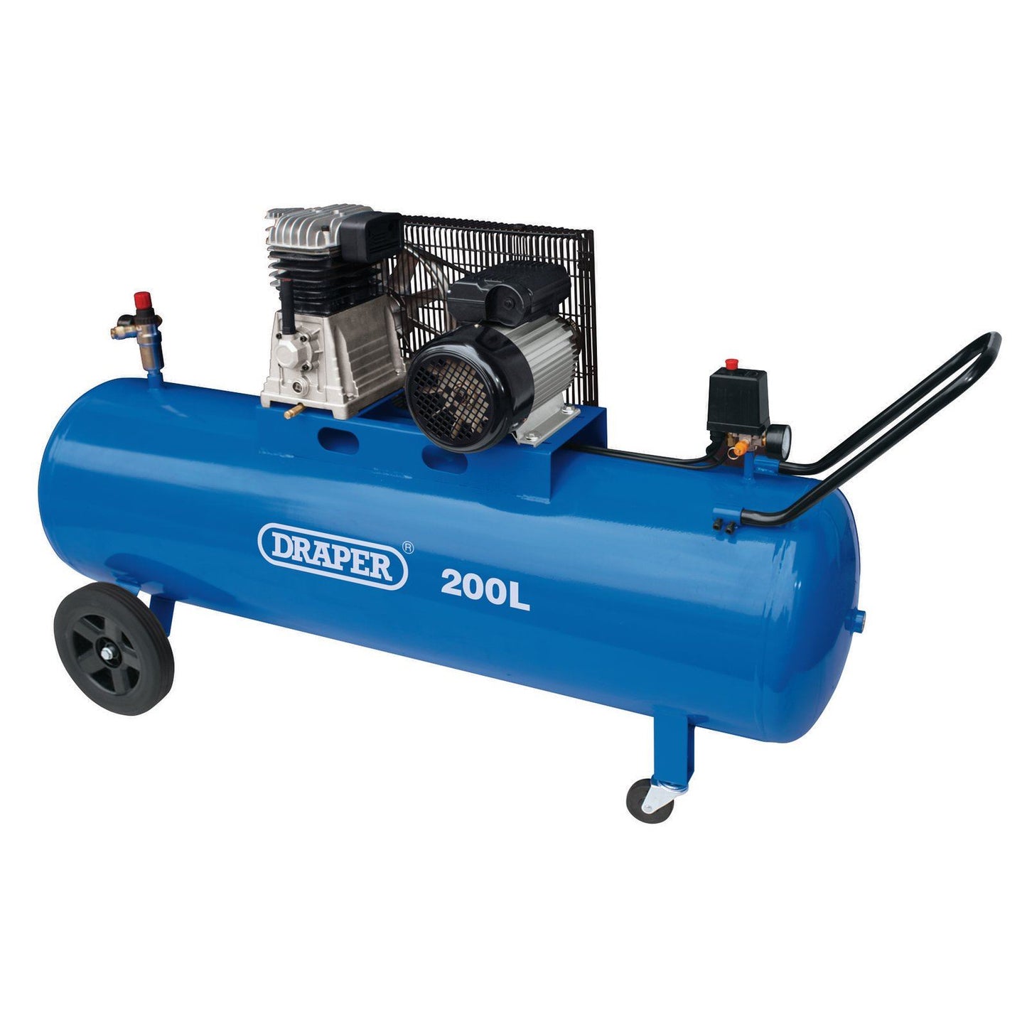 200L Belt-Driven Air Compressor 2.2Kw Draper 55315 10 Bar