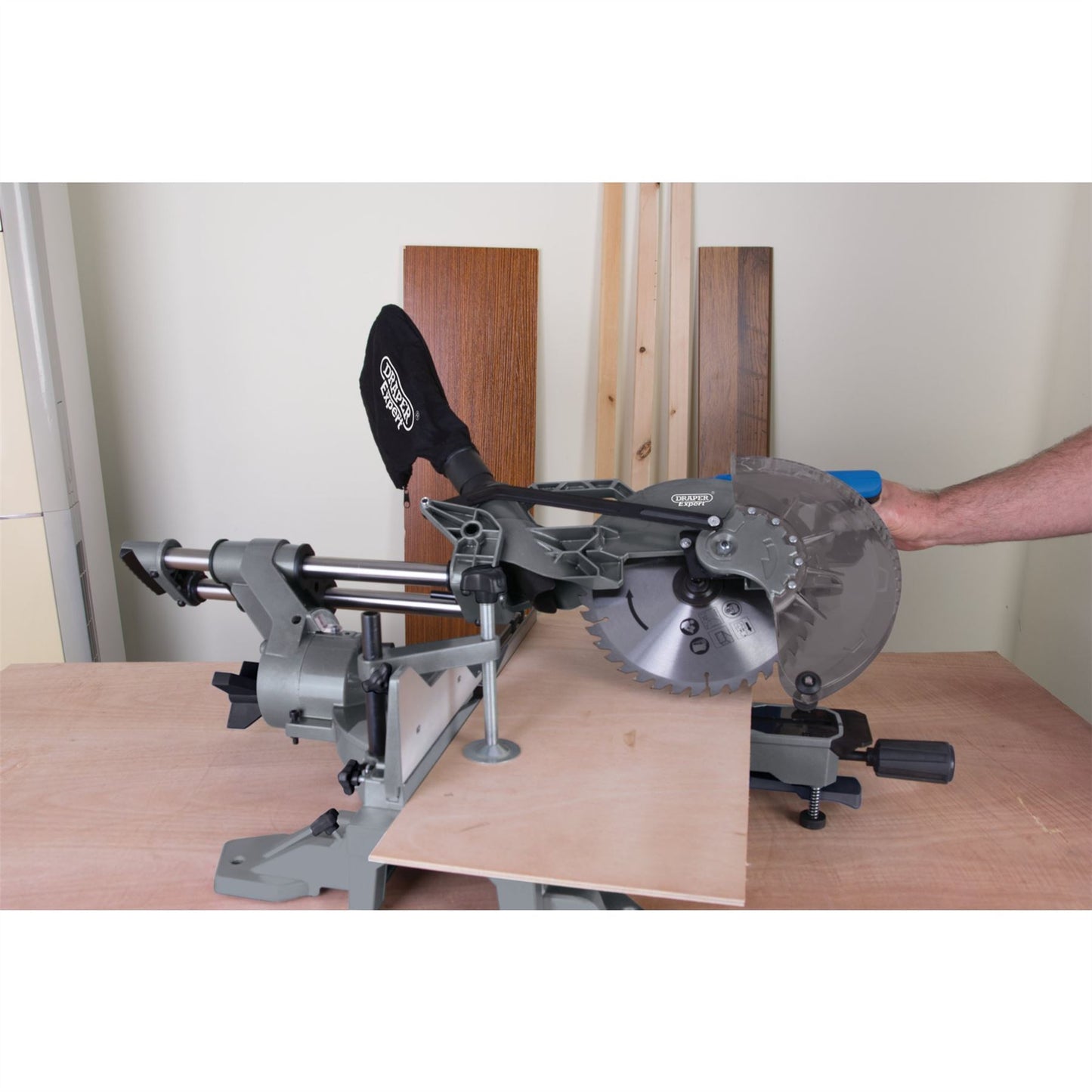 Draper 79899 255mm Double Bevel Sliding Compound Mitre Saw 2000W (New 28043)