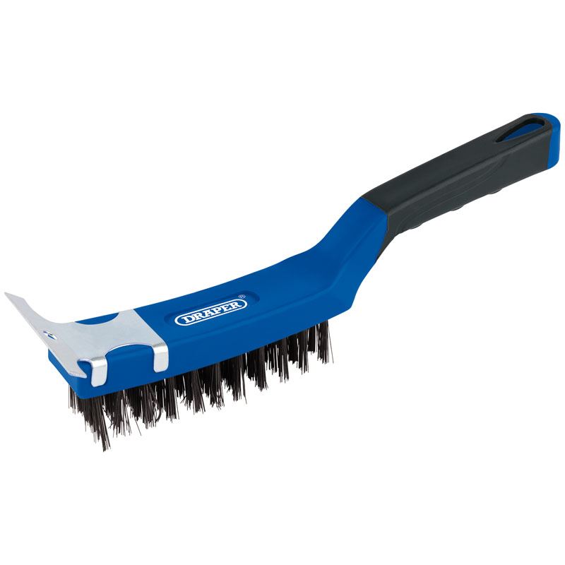 Draper 17182 Wire Scratch Brush with Scraper (285mm)