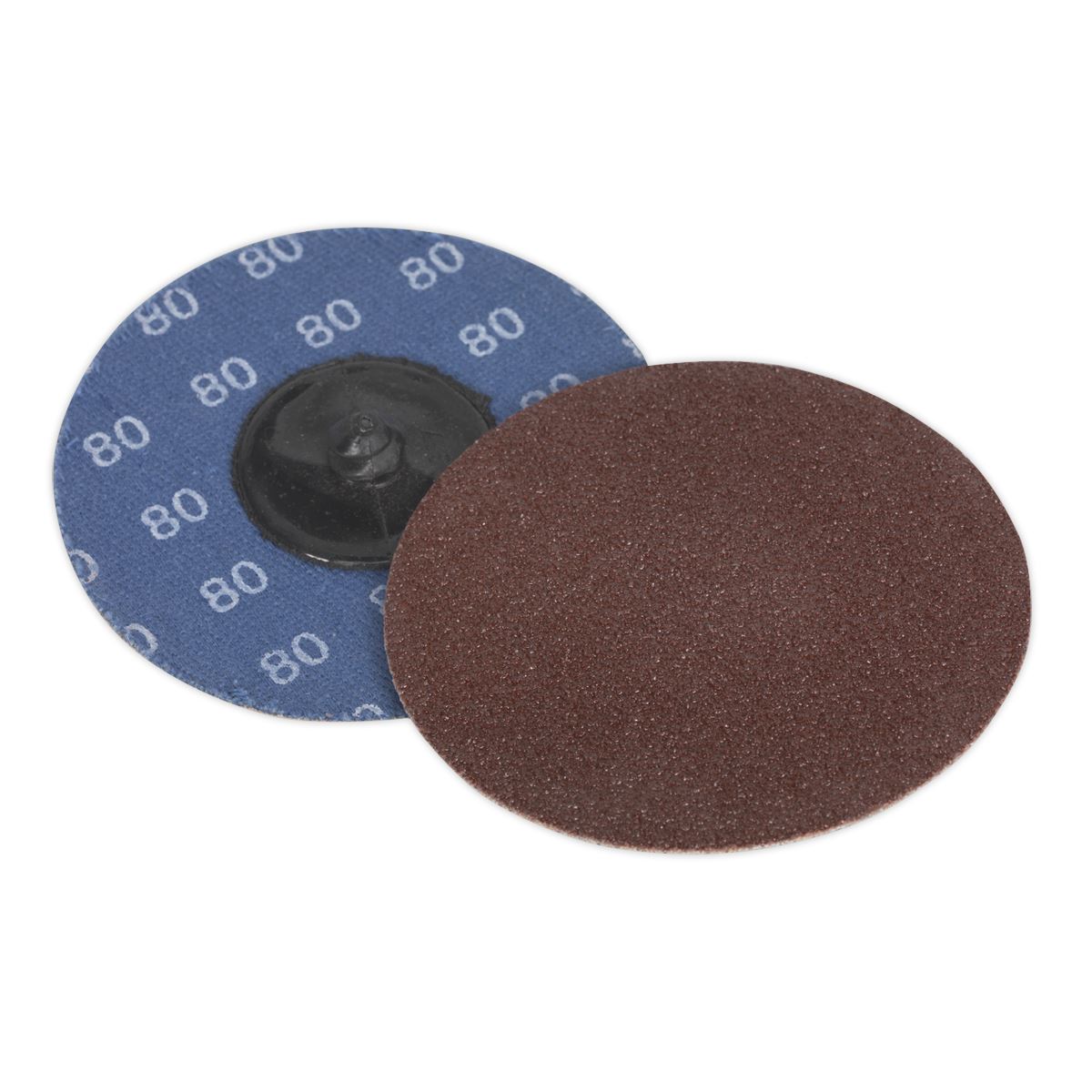 Sealey Quick-Change Sanding Disc 75mm 80Grit Pack of 10 PTCQC7580