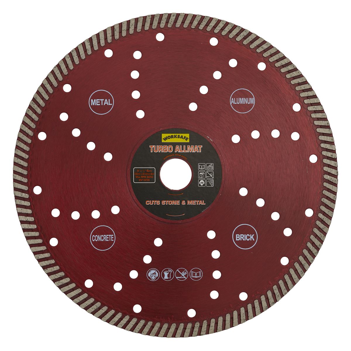 Sealey Turbo Allmat Diamond Blade 230 x 22mm WDTA230