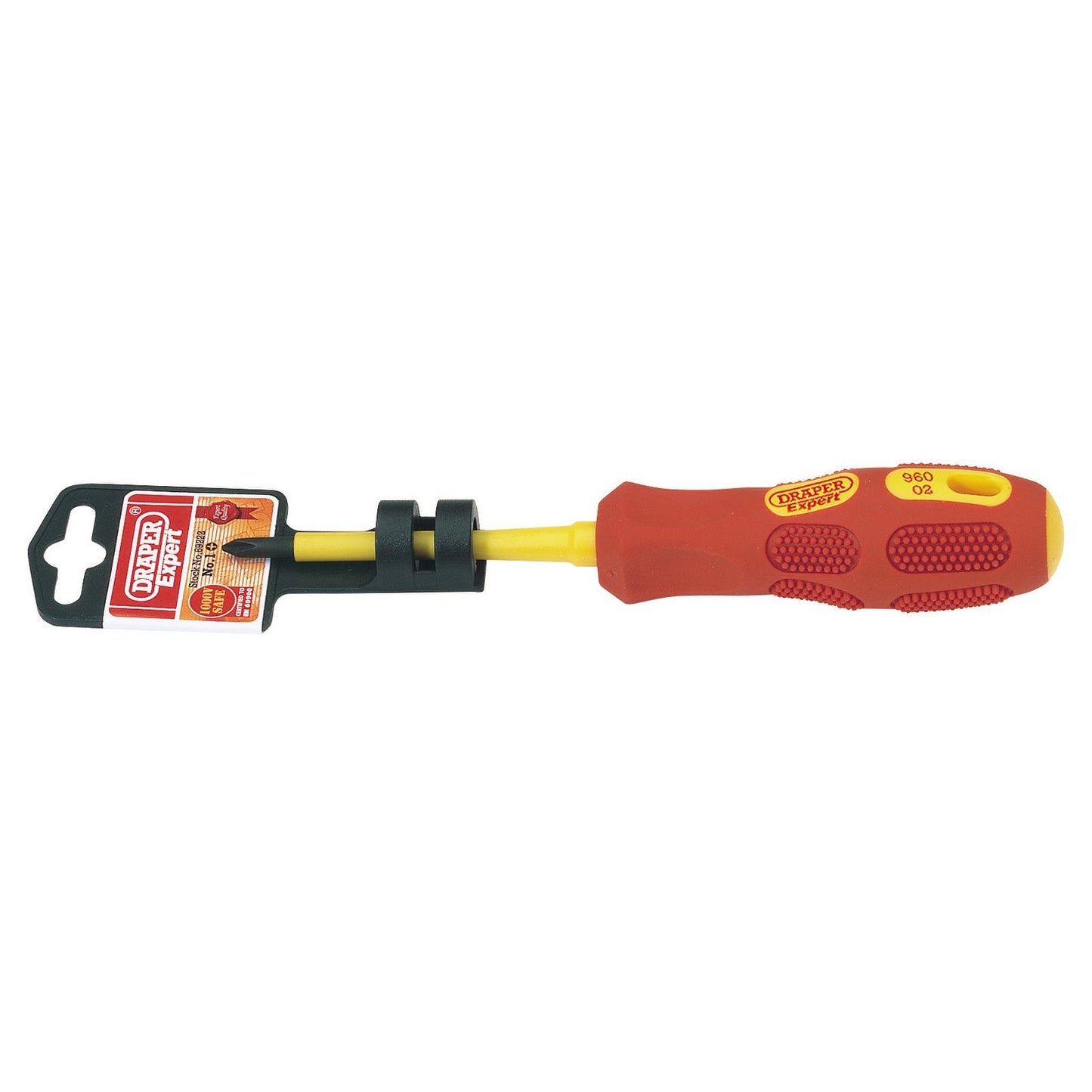 Draper 1x Expert No.1x80mm Insulated Cross Slot Screwdriver Professional Tool - 69222