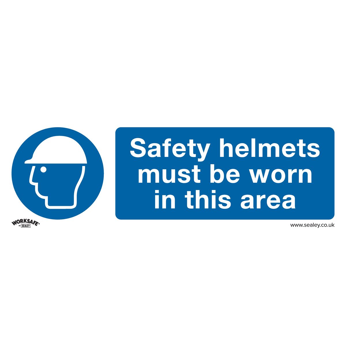 Sealey Plastic Sign - Safety Helmets Must Be Worn In This Area SS8P1